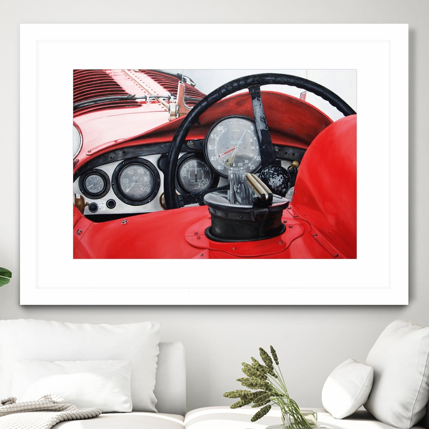 Old Racing Red Car by João Bello on GIANT ART - red mixed media