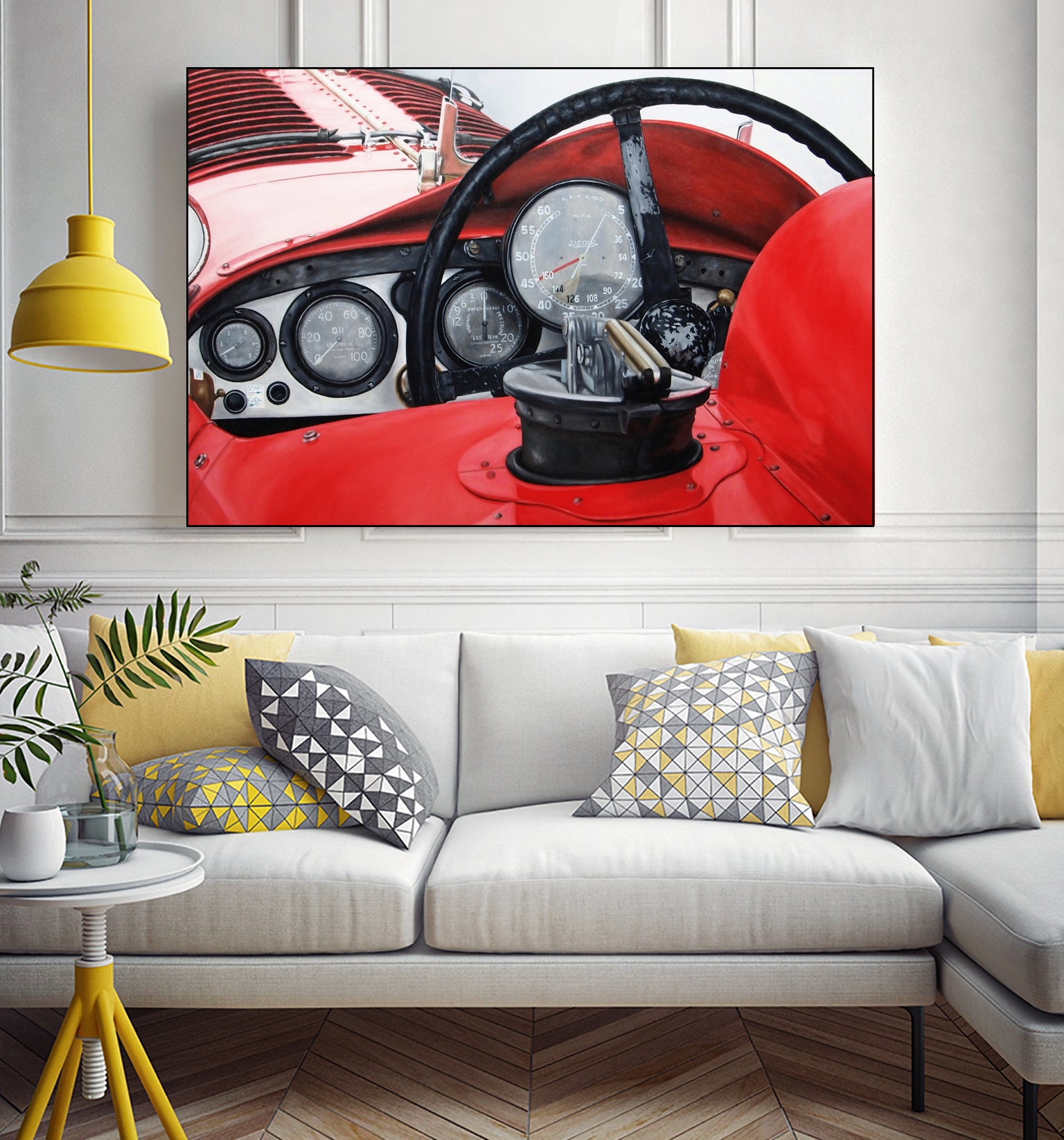 Old Racing Red Car by João Bello on GIANT ART - red mixed media