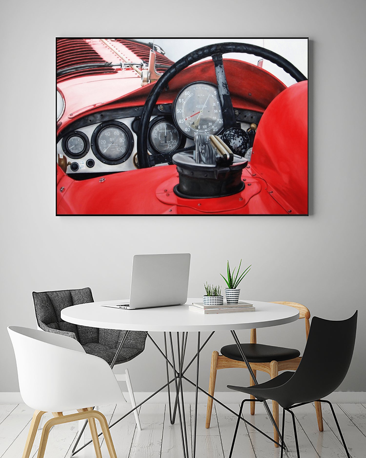 Old Racing Red Car by João Bello on GIANT ART - red mixed media