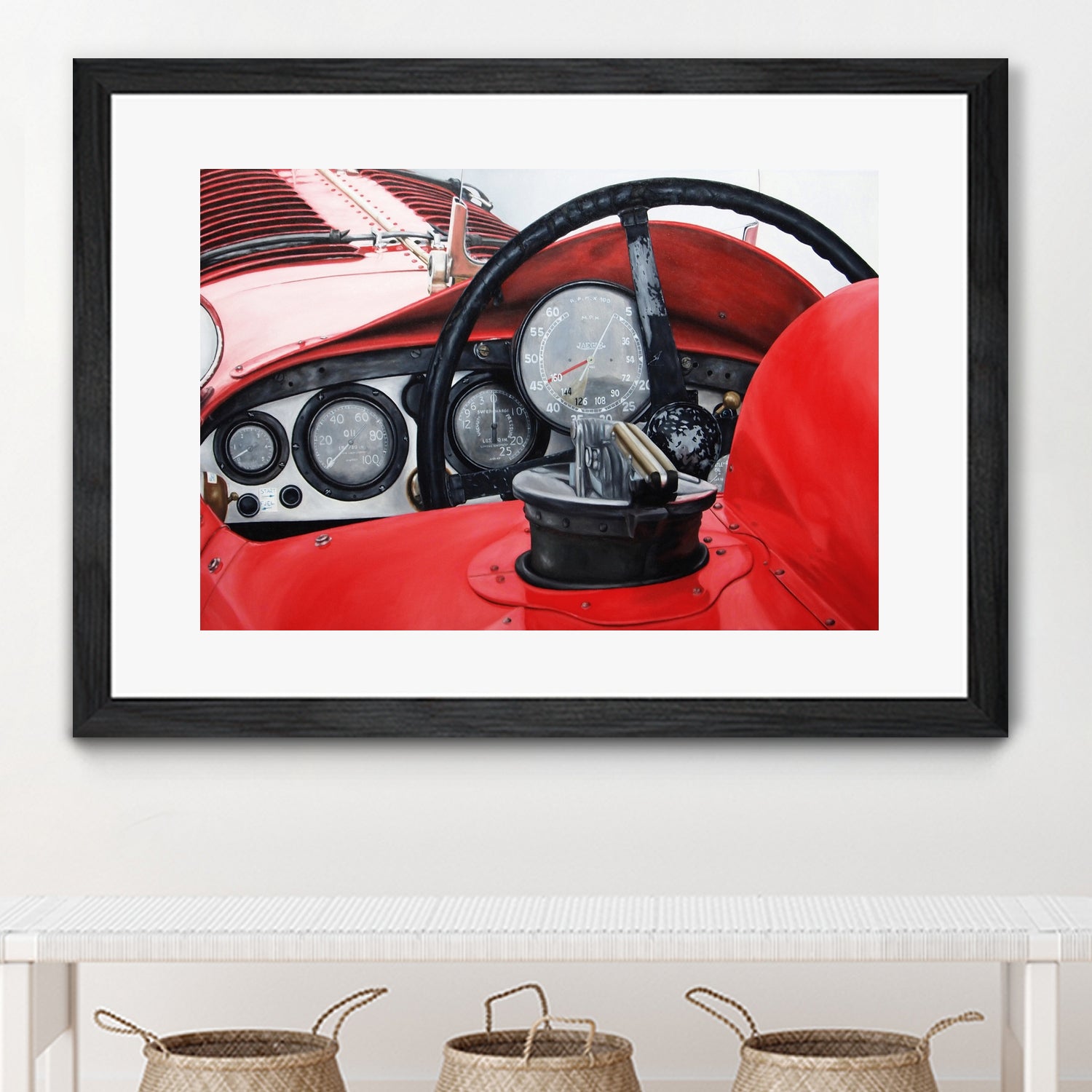 Old Racing Red Car by João Bello on GIANT ART - red mixed media