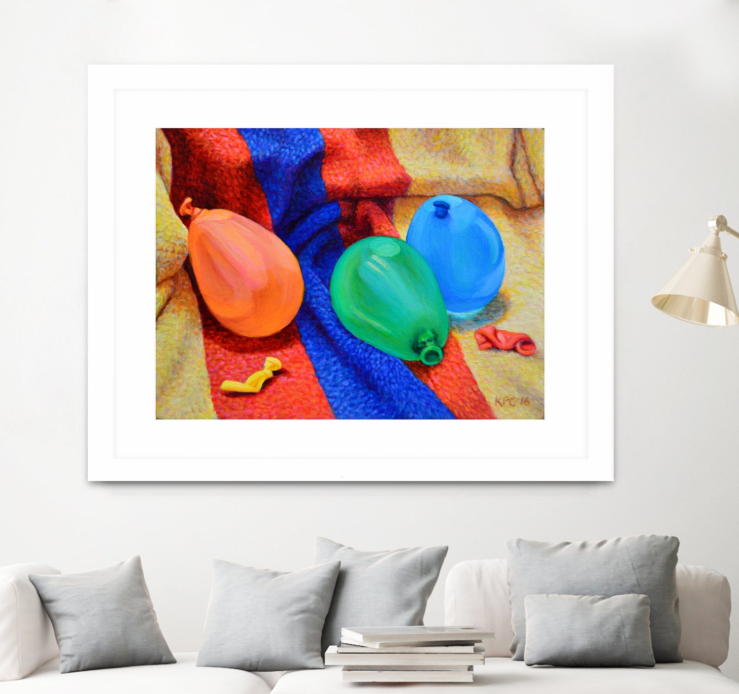 Water Balloons by Kenneth Cobb on GIANT ART - yellow mixed media