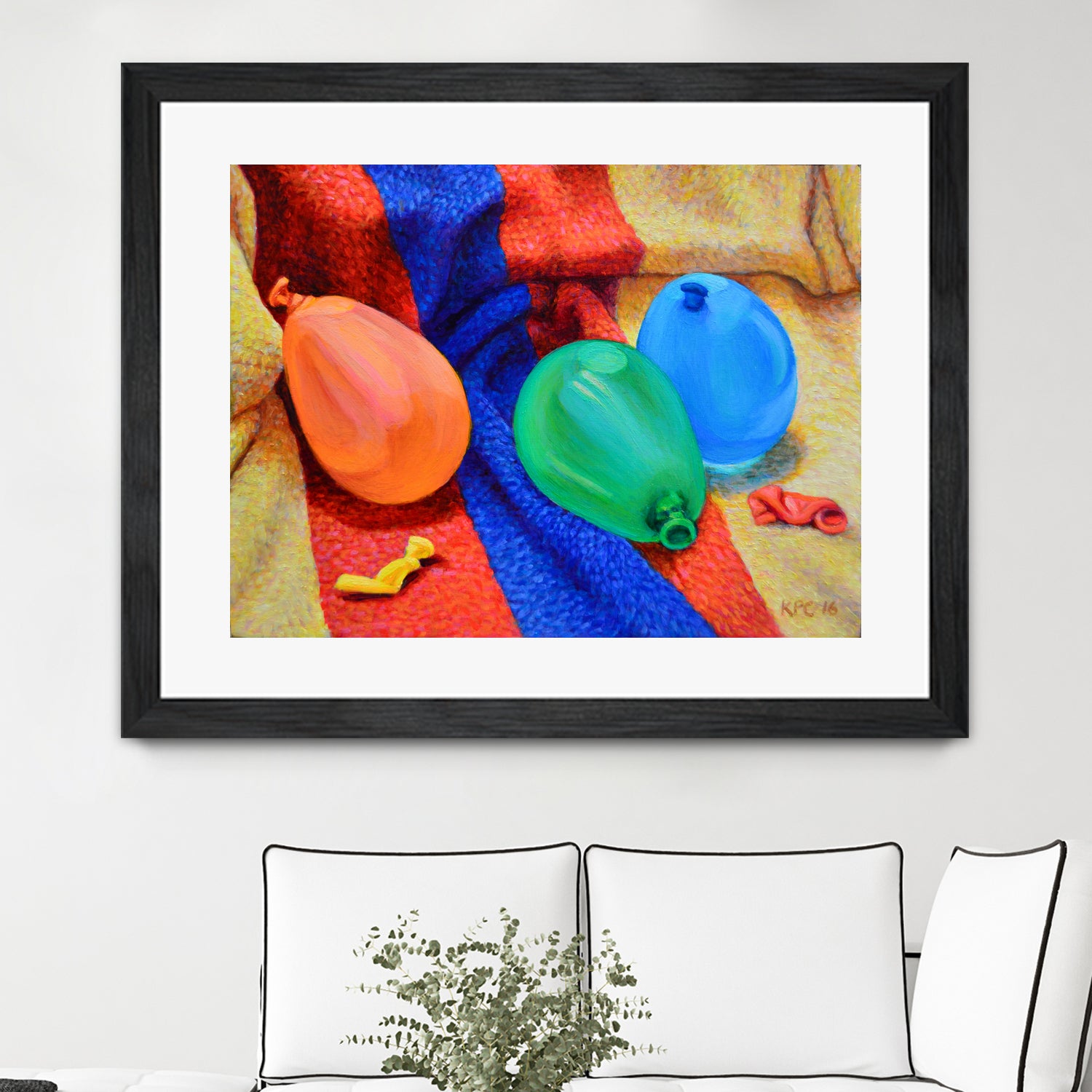 Water Balloons by Kenneth Cobb on GIANT ART - yellow mixed media