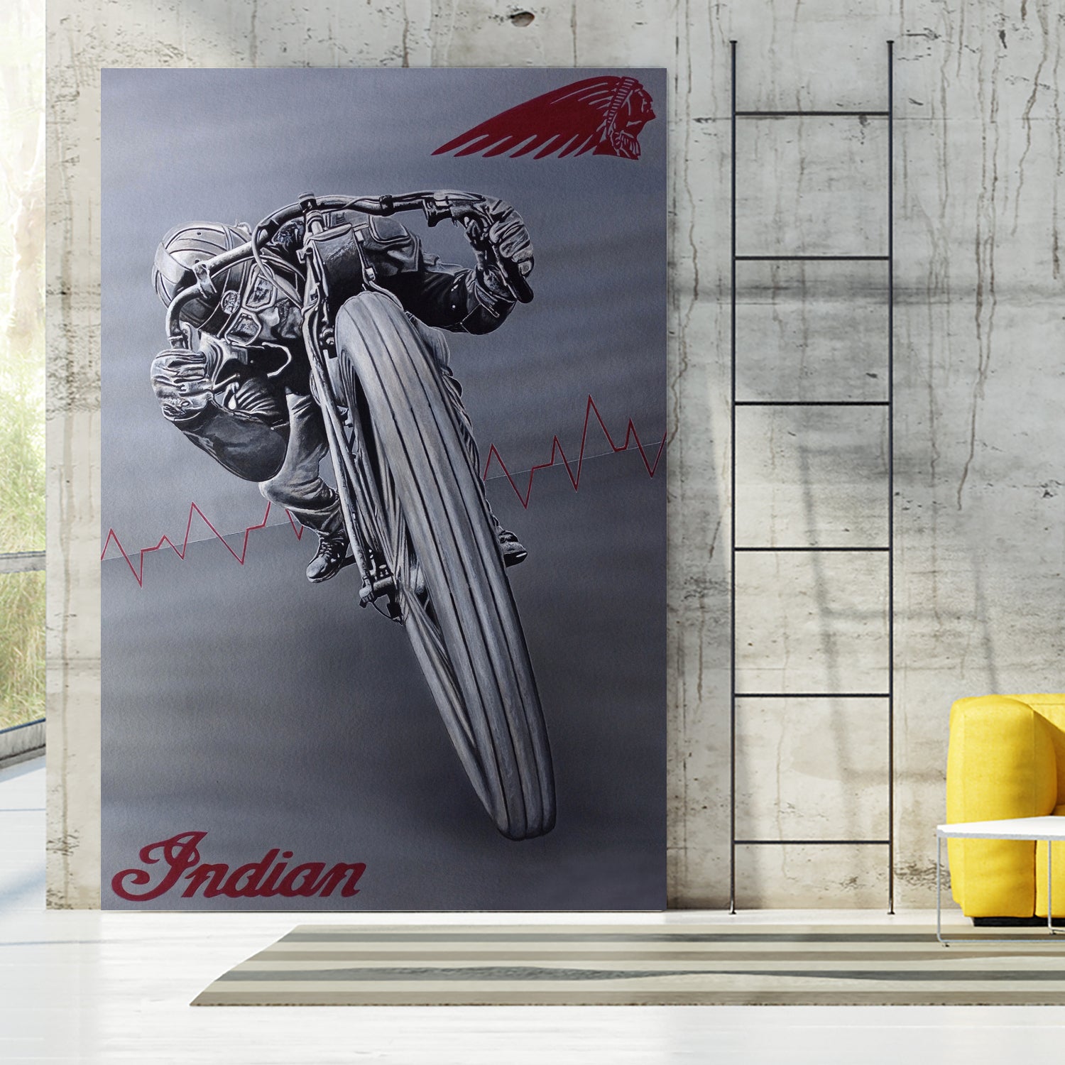 Indian by João Bello on GIANT ART - gray mixed media