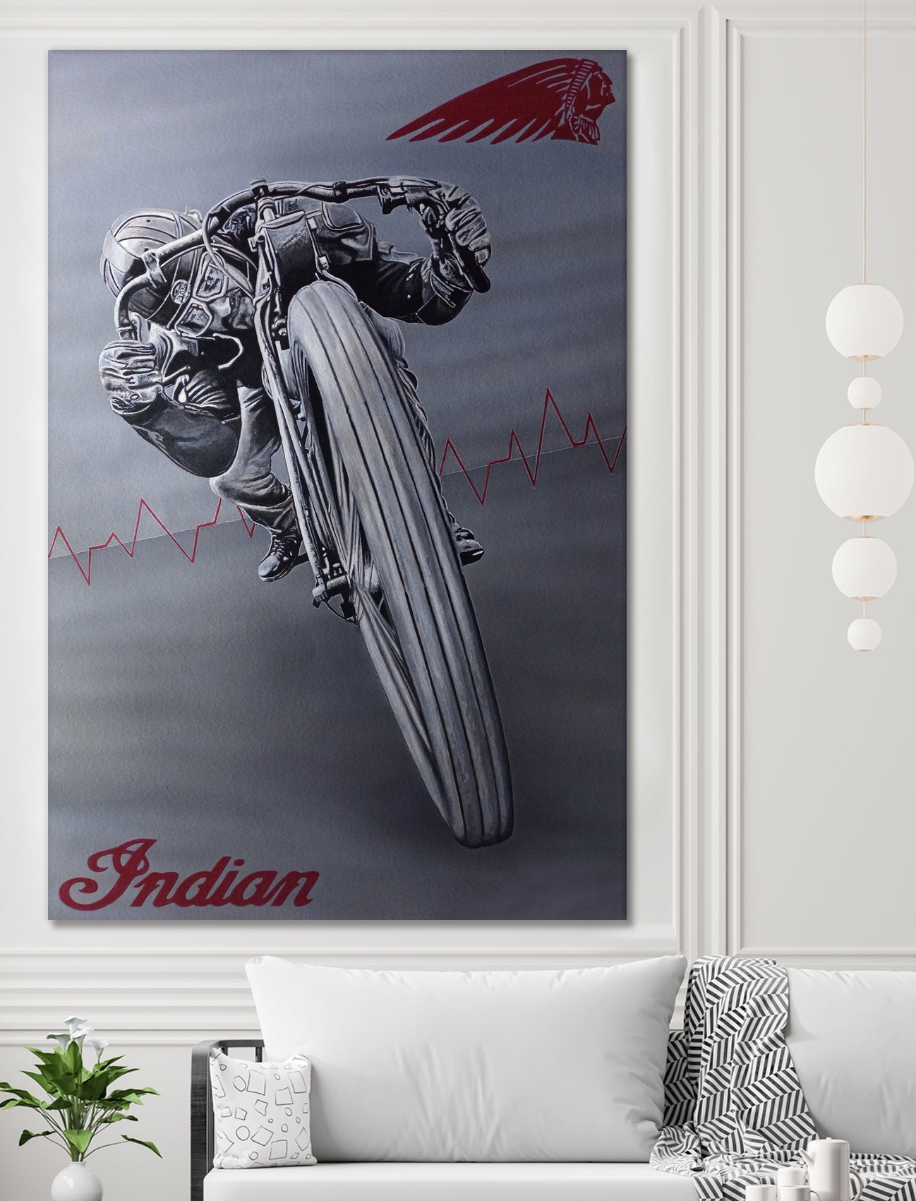 Indian by João Bello on GIANT ART - gray mixed media