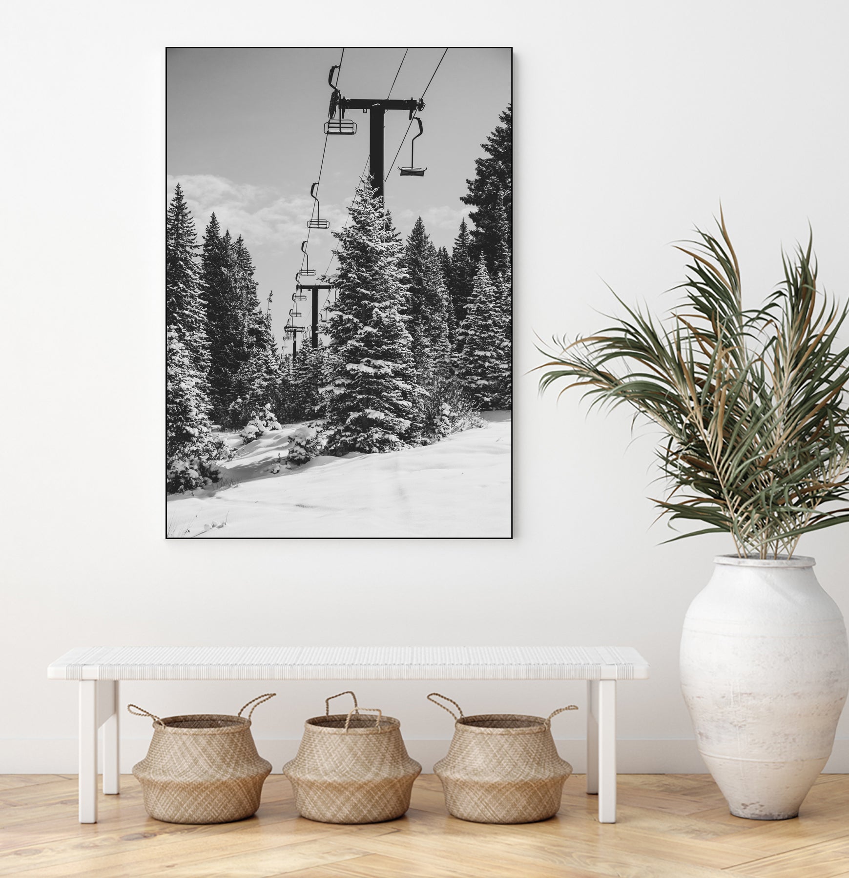 Chairlift to the Top by Alex Tonetti on GIANT ART - gray photo illustration