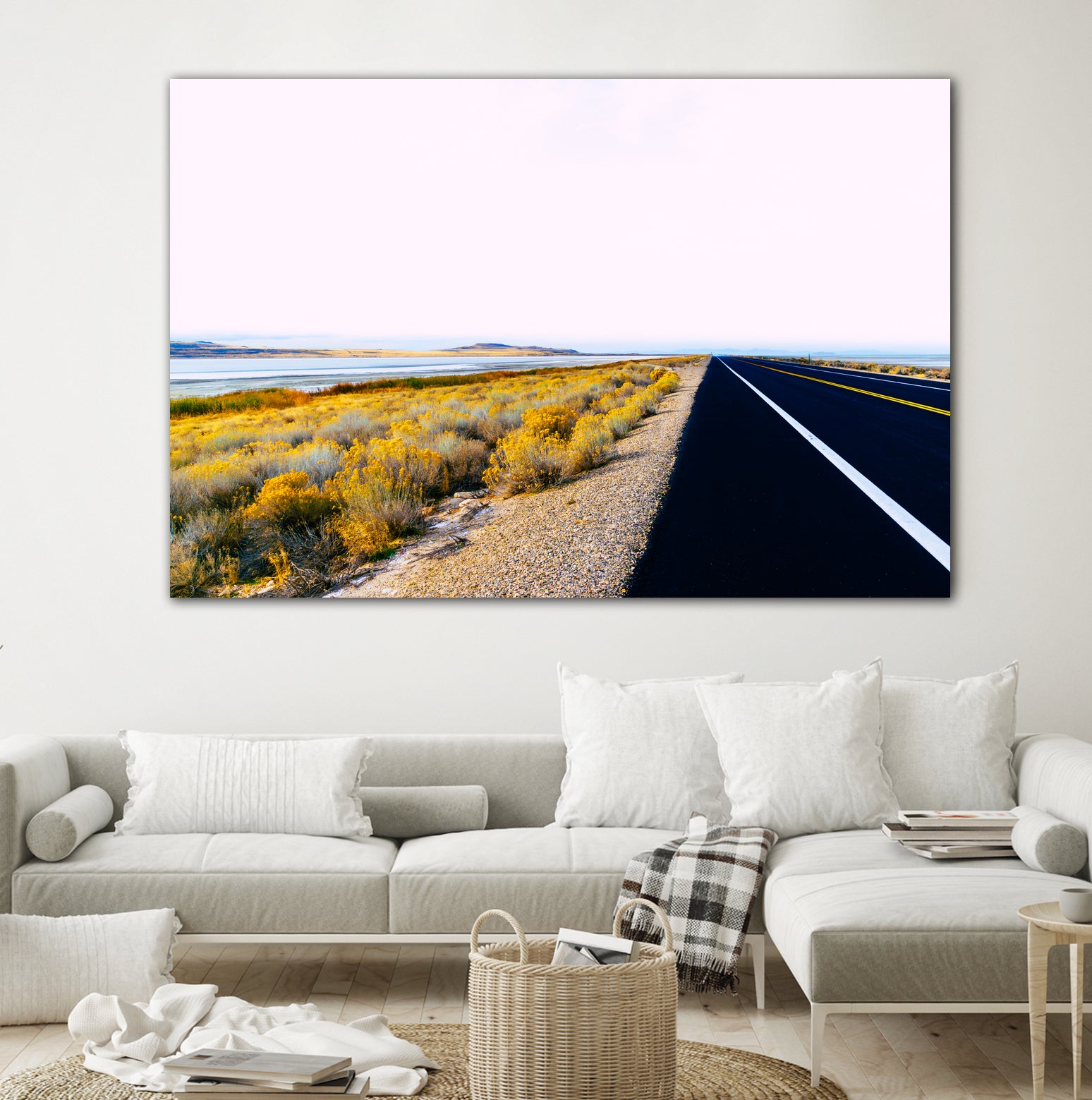 Along the Salt Flats by Alex Tonetti on GIANT ART - yellow photo illustration