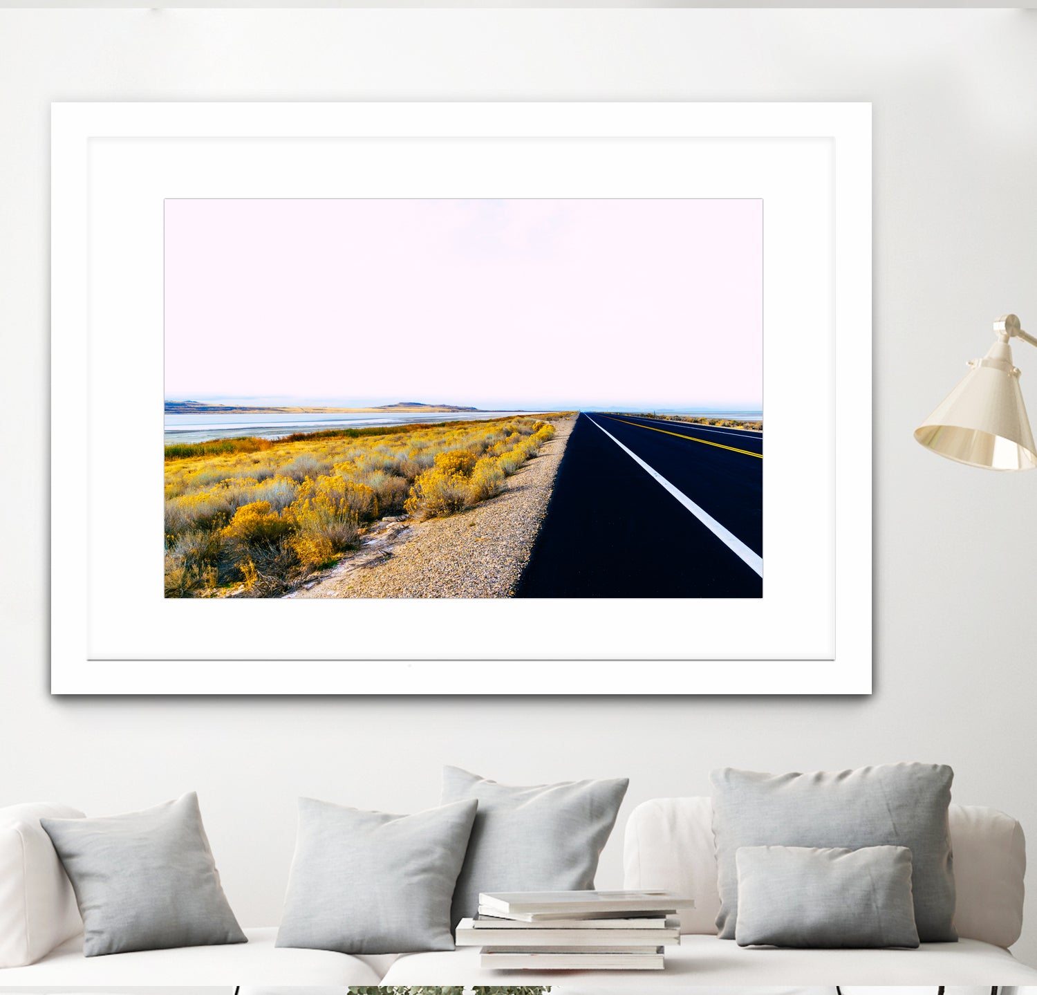 Along the Salt Flats by Alex Tonetti on GIANT ART - yellow photo illustration