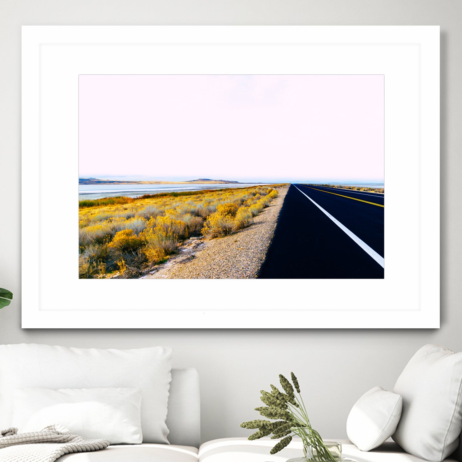 Along the Salt Flats by Alex Tonetti on GIANT ART - yellow photo illustration