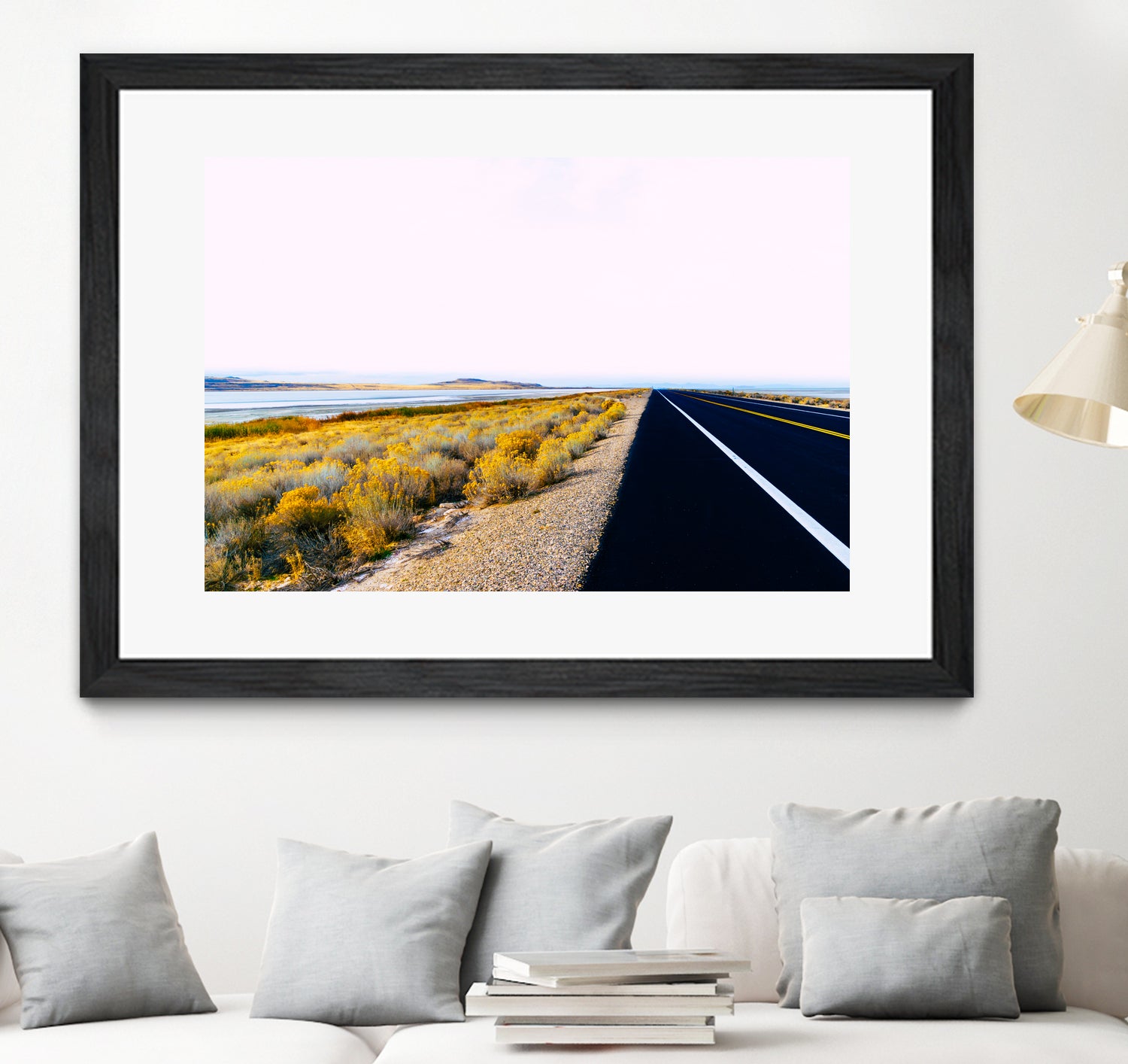 Along the Salt Flats by Alex Tonetti on GIANT ART - yellow photo illustration