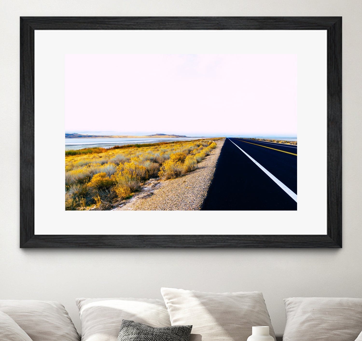 Along the Salt Flats by Alex Tonetti on GIANT ART - yellow photo illustration