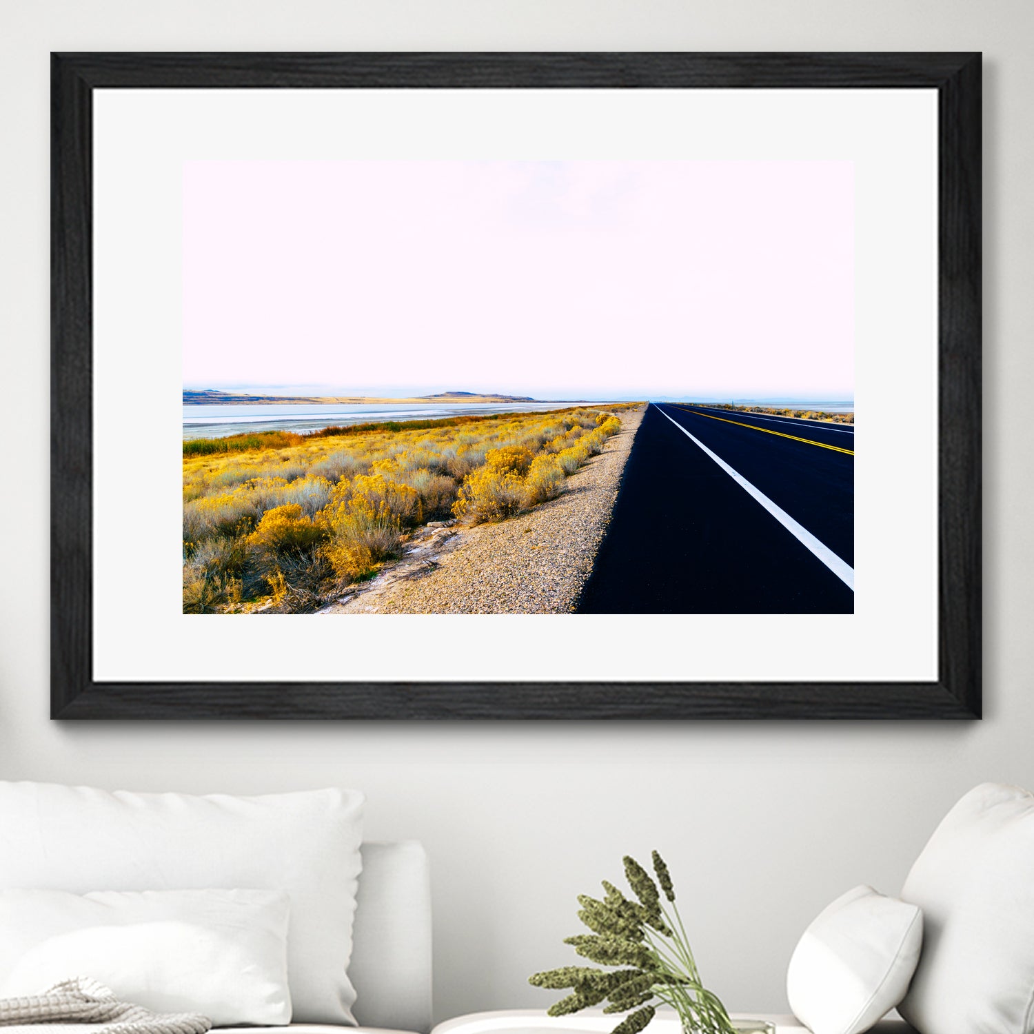 Along the Salt Flats by Alex Tonetti on GIANT ART - yellow photo illustration