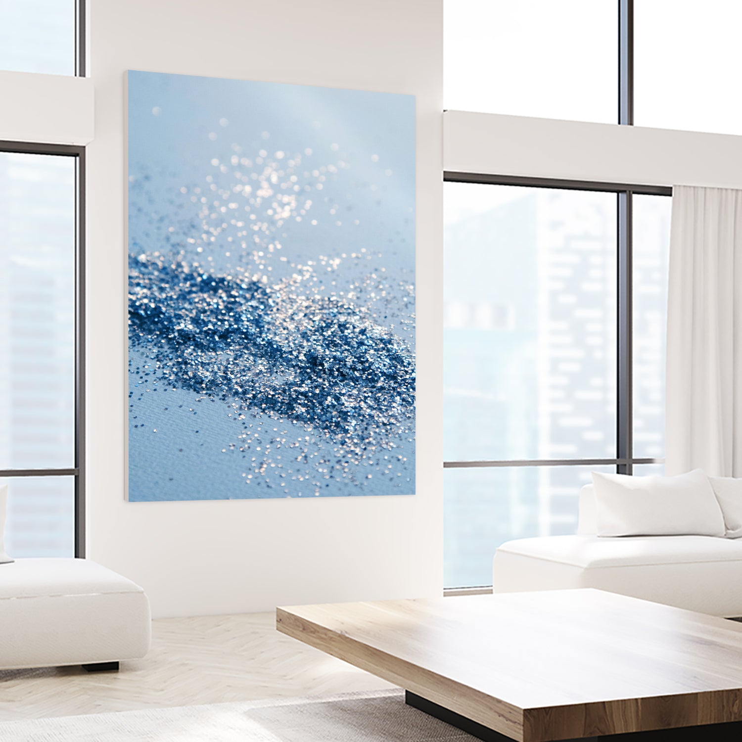 Sparkling Classic Blue Ocean Lady Glitter #1 (Faux Glitter) by Anita & Bella Jantz on GIANT ART - blue photo illustration