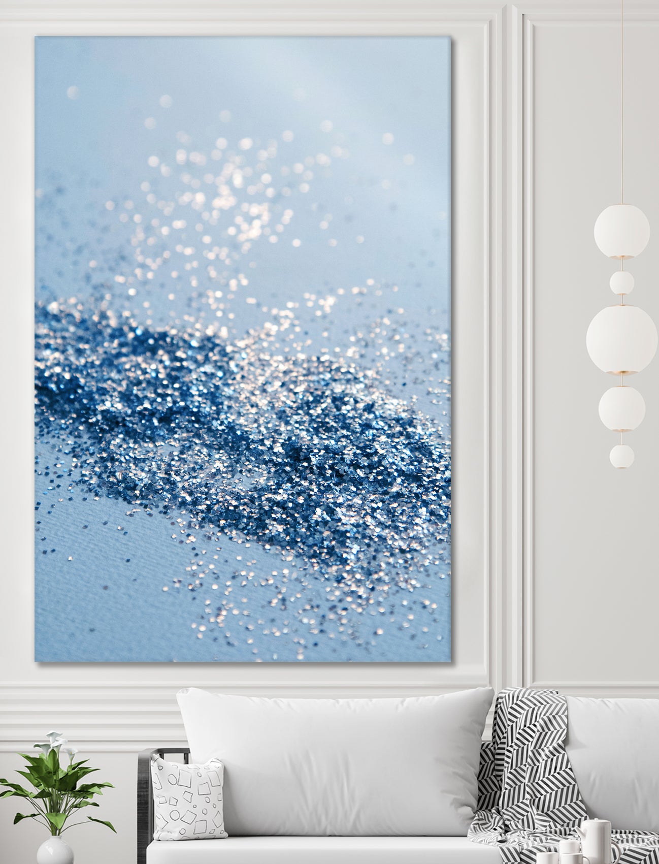 Sparkling Classic Blue Ocean Lady Glitter #1 (Faux Glitter) by Anita & Bella Jantz on GIANT ART - blue photo illustration