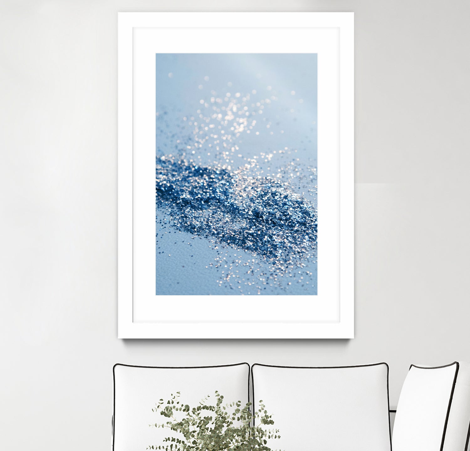 Sparkling Classic Blue Ocean Lady Glitter #1 (Faux Glitter) by Anita & Bella Jantz on GIANT ART - blue photo illustration