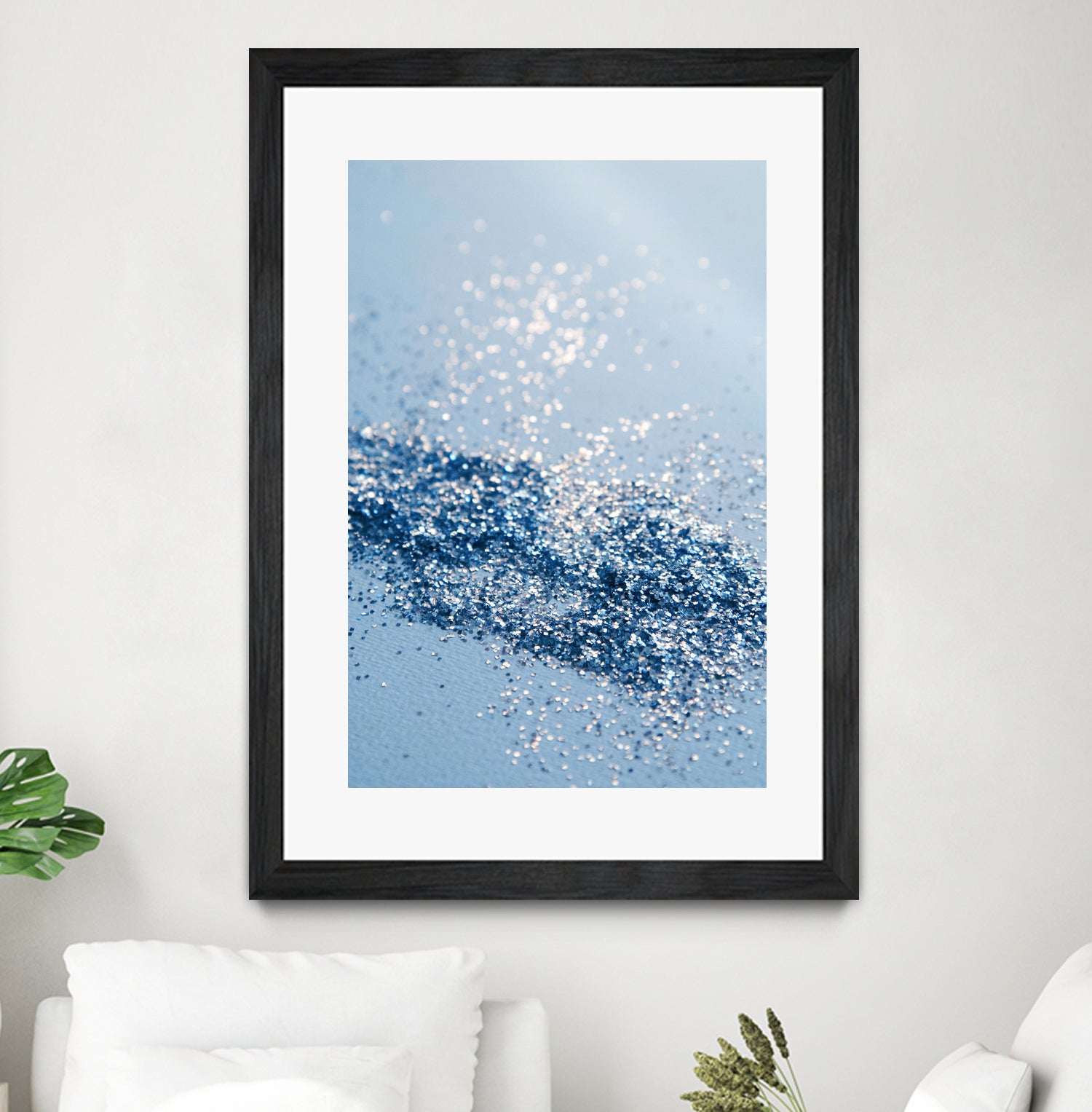 Sparkling Classic Blue Ocean Lady Glitter #1 (Faux Glitter) by Anita & Bella Jantz on GIANT ART - blue photo illustration