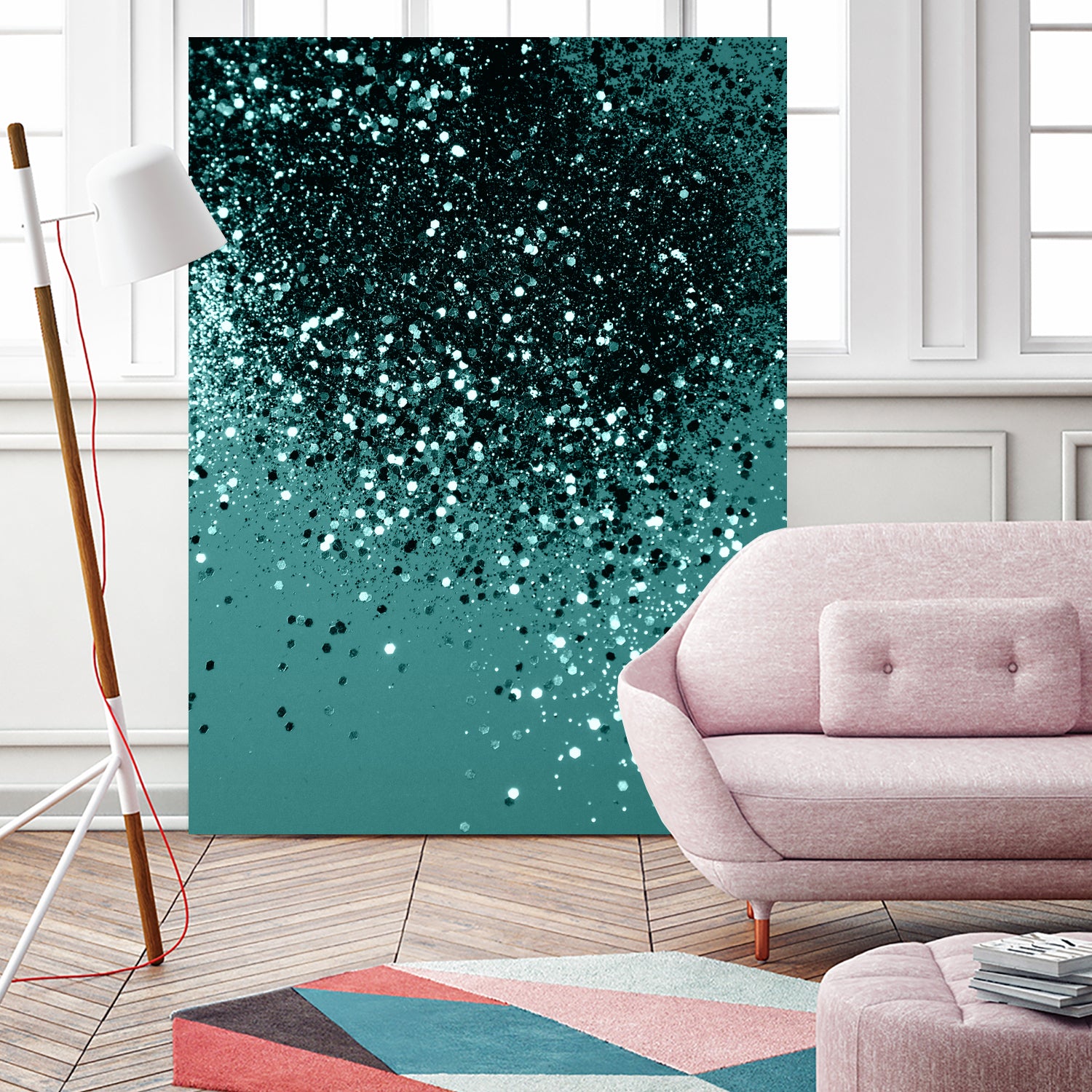 Teal Mermaid Ocean Glitter #3 #shiny #decor #art by Anita & Bella Jantz on GIANT ART - green photo illustration