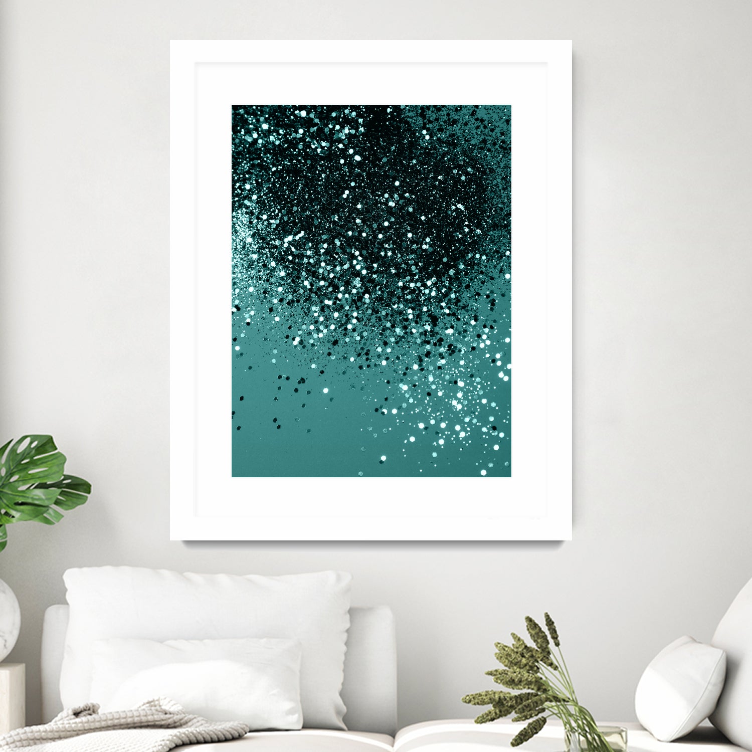 Teal Mermaid Ocean Glitter #3 #shiny #decor #art by Anita & Bella Jantz on GIANT ART - green photo illustration