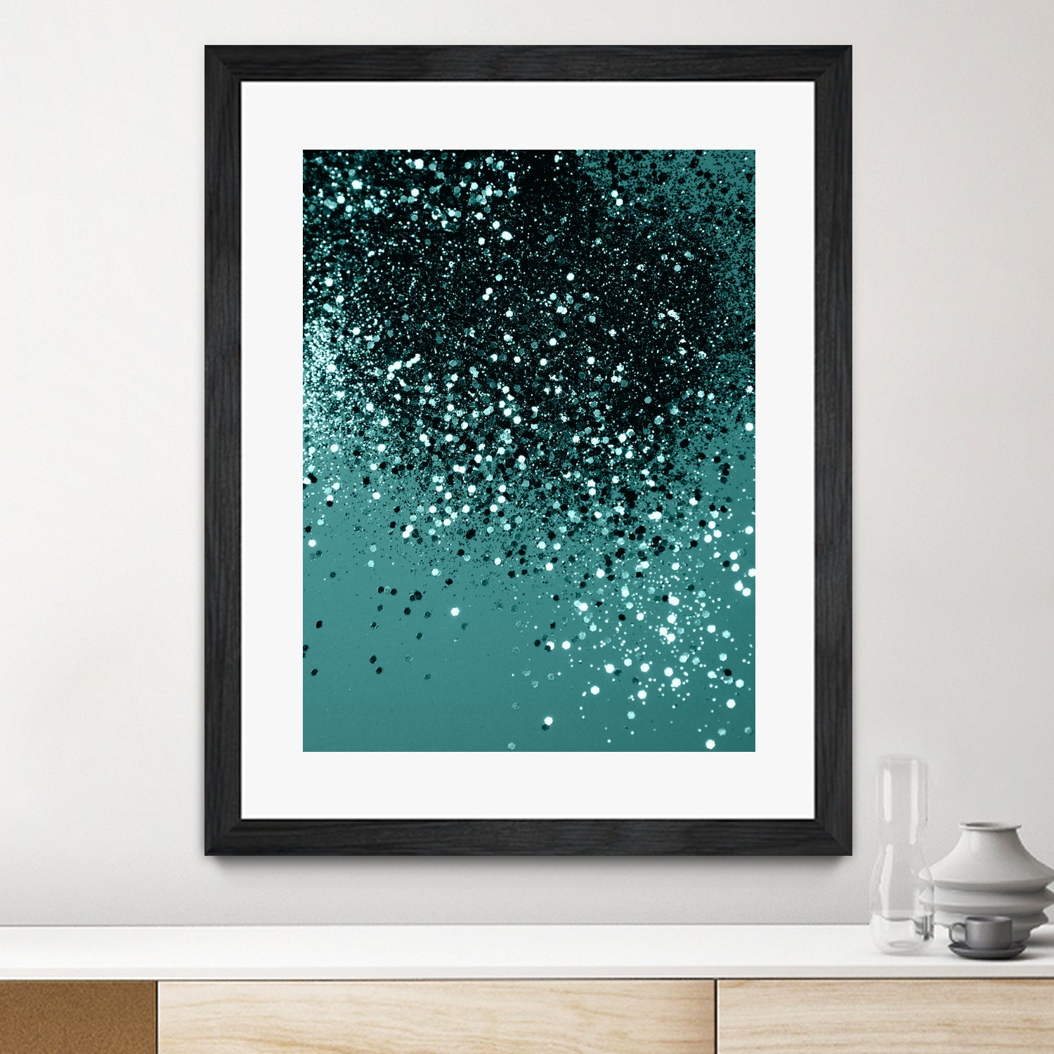 Teal Mermaid Ocean Glitter #3 #shiny #decor #art by Anita & Bella Jantz on GIANT ART - green photo illustration