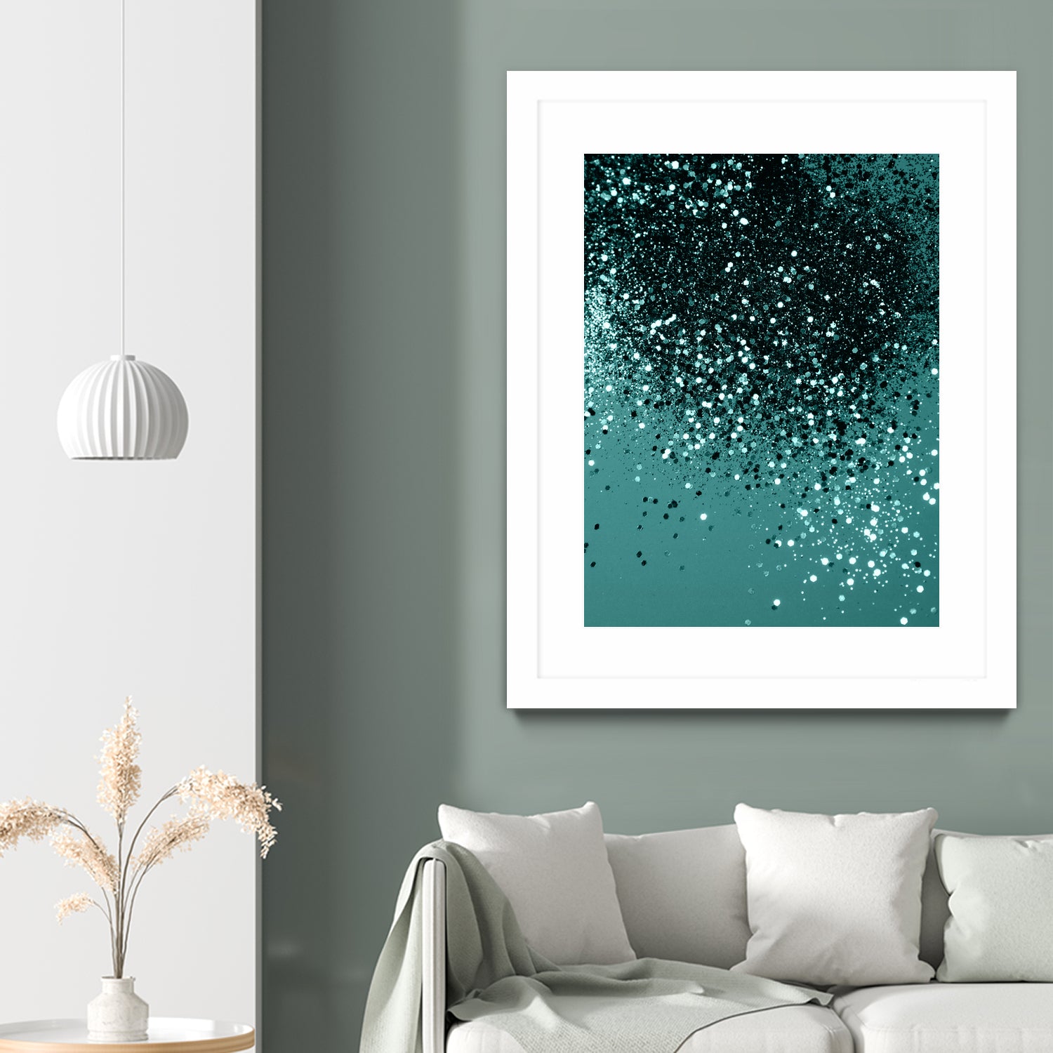 Teal Mermaid Ocean Glitter #3 #shiny #decor #art by Anita & Bella Jantz on GIANT ART - green photo illustration