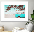 Retro Camper Van on the Beach by Rositsa Raicheva on GIANT ART - blue photo manipulation