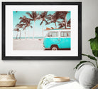 Retro Camper Van on the Beach by Rositsa Raicheva on GIANT ART - blue photo manipulation