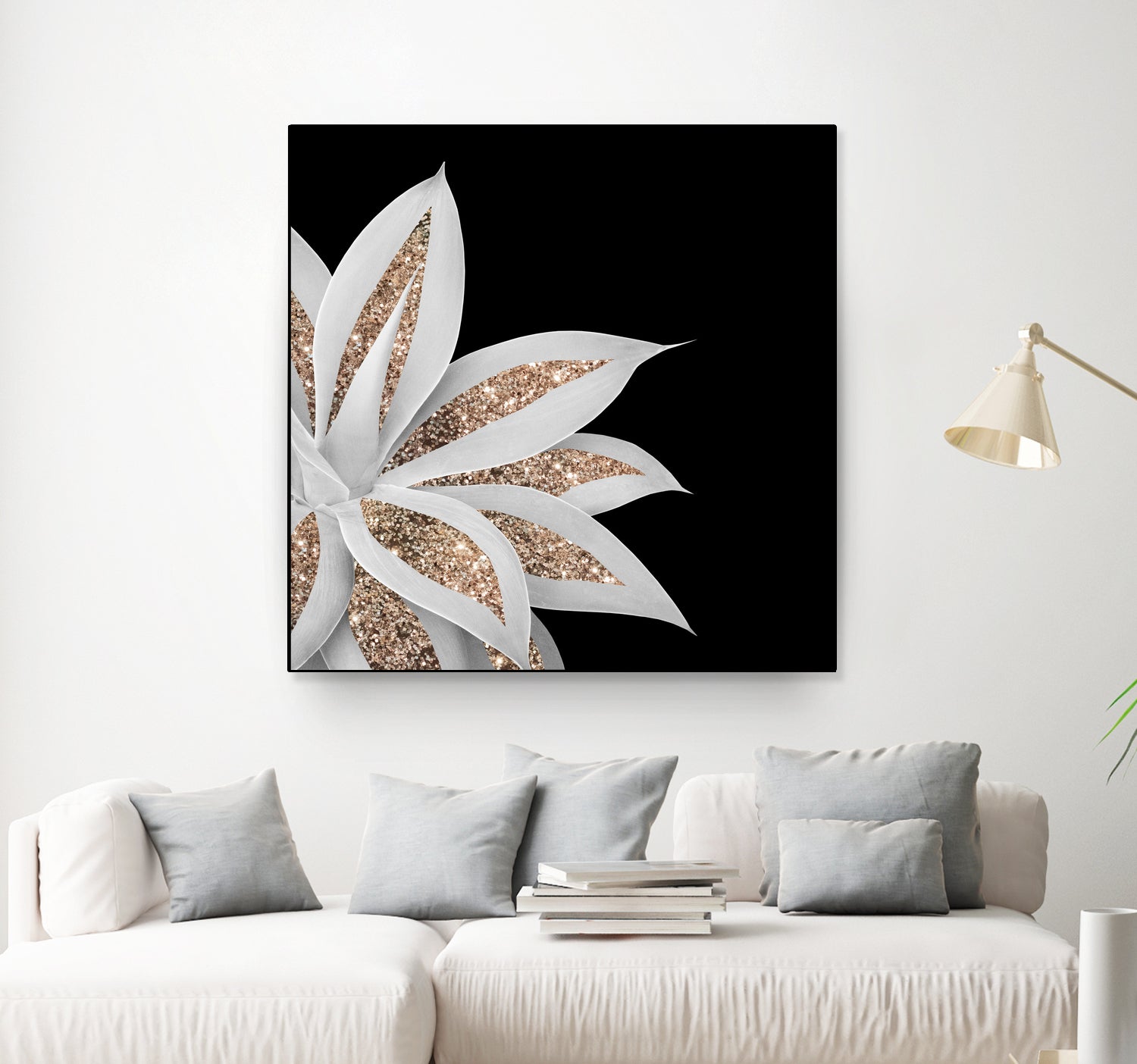 Agave Finesse Glitter Glam #6 #tropical #decor #art by Anita & Bella Jantz on GIANT ART - black photo illustration