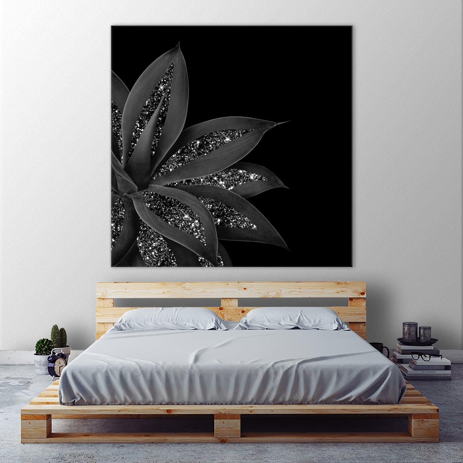 Agave Finesse Glitter Glam #7 #tropical #decor #art by Anita & Bella Jantz on GIANT ART - black photo illustration