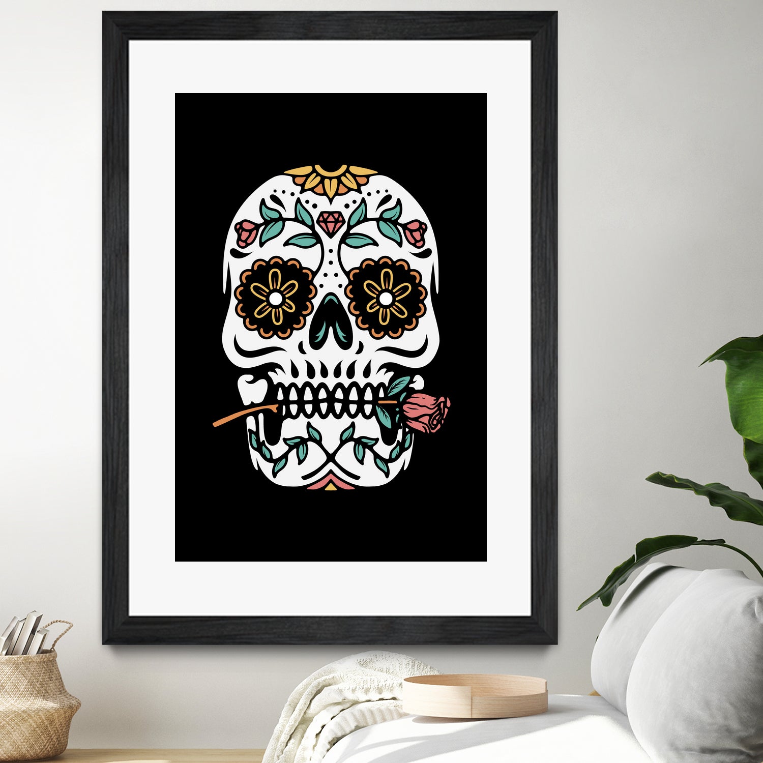 Mexican Skull by Afif Quilimo on GIANT ART - black digital drawing