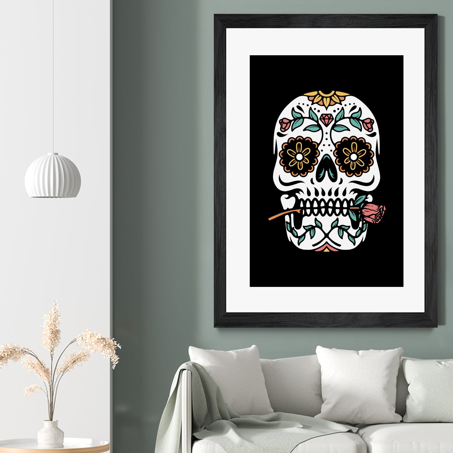 Mexican Skull by Afif Quilimo on GIANT ART - black digital drawing