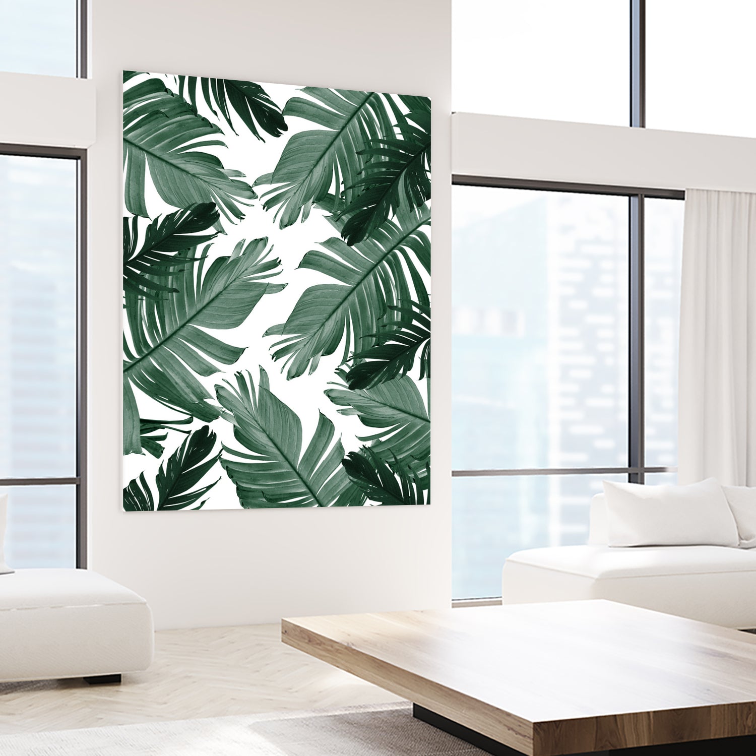 Tropical Banana Leaves Pattern #3 #tropical #decor #art by Anita & Bella Jantz on GIANT ART - green photo illustration