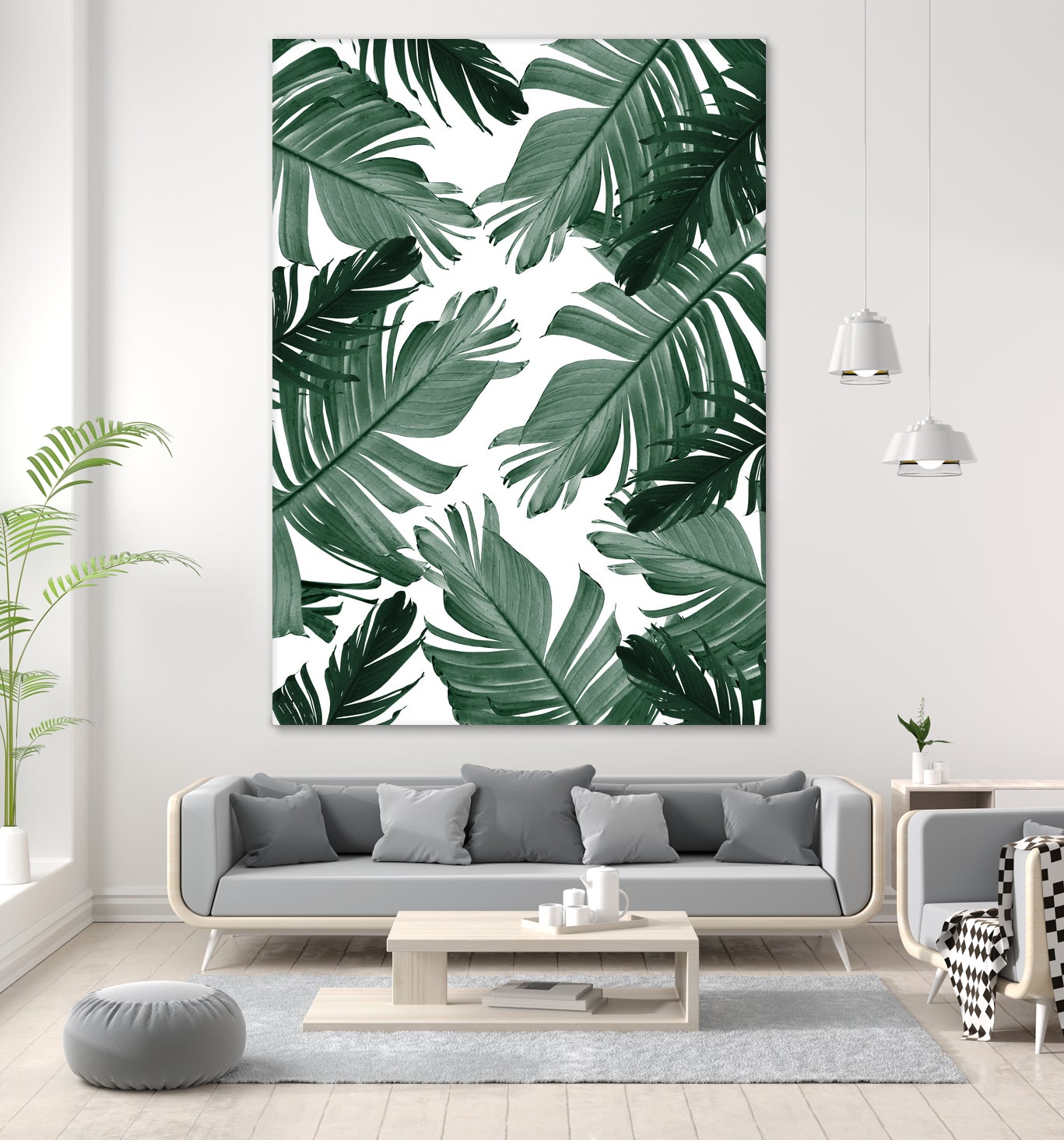 Tropical Banana Leaves Pattern #3 #tropical #decor #art by Anita & Bella Jantz on GIANT ART - green photo illustration