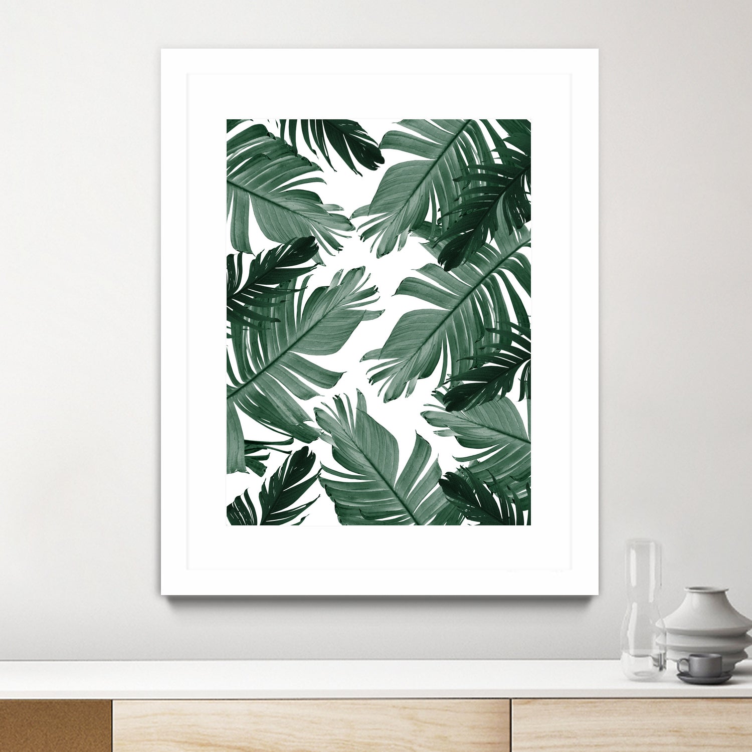 Tropical Banana Leaves Pattern #3 #tropical #decor #art by Anita & Bella Jantz on GIANT ART - green photo illustration