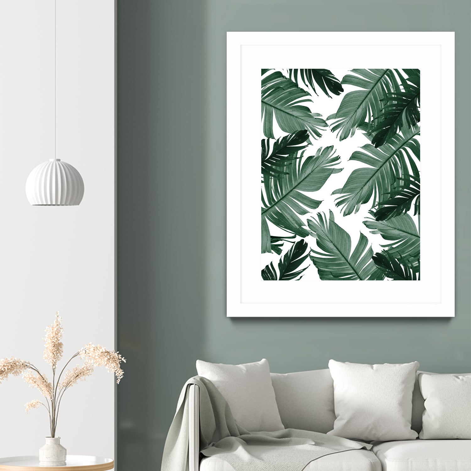 Tropical Banana Leaves Pattern #3 #tropical #decor #art by Anita & Bella Jantz on GIANT ART - green photo illustration