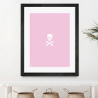 SKULL - LIGHT PINK & WHITE by Alexander Tonetti on GIANT ART - pink digital drawing