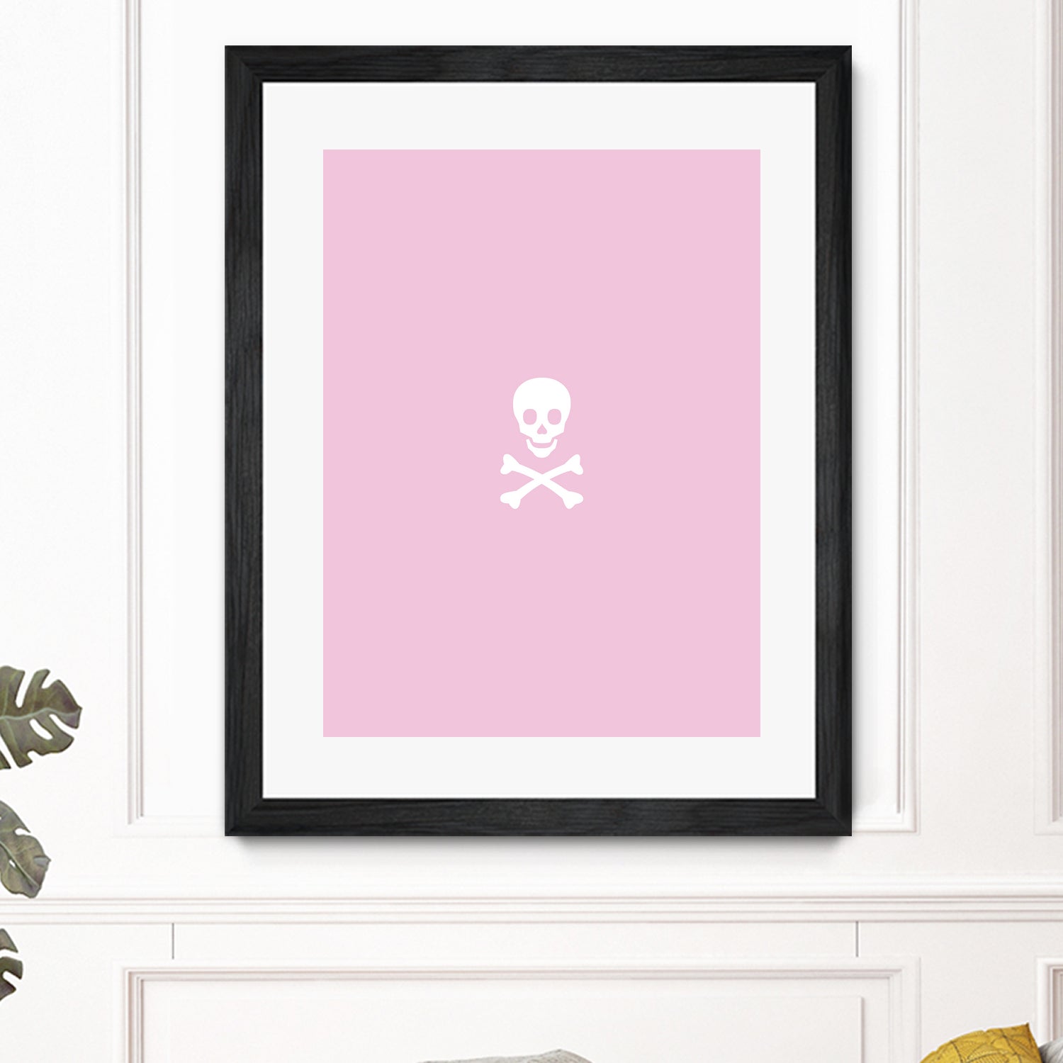 SKULL - LIGHT PINK & WHITE by Alexander Tonetti on GIANT ART - pink digital drawing