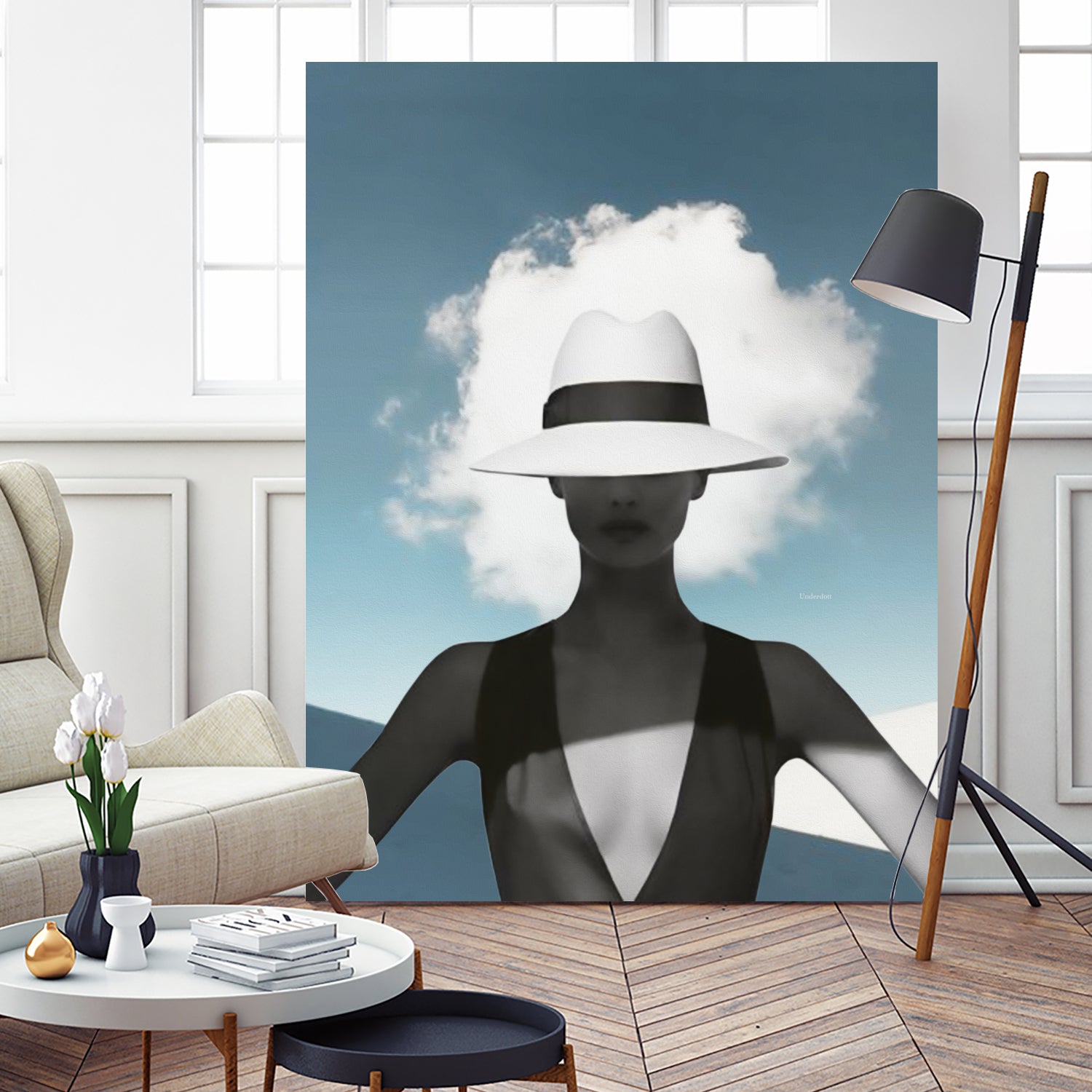 Beauty and the cloud ... by Menelaos Trompoukis on GIANT ART - blue digital painting