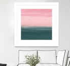 Touching Teal Pink Watercolor Abstract #1 #painting by Anita & Bella Jantz on GIANT ART - pink digital painting