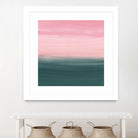 Touching Teal Pink Watercolor Abstract #1 #painting by Anita & Bella Jantz on GIANT ART - pink digital painting