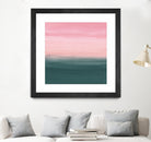 Touching Teal Pink Watercolor Abstract #1 #painting by Anita & Bella Jantz on GIANT ART - pink digital painting