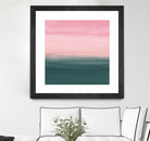 Touching Teal Pink Watercolor Abstract #1 #painting by Anita & Bella Jantz on GIANT ART - pink digital painting