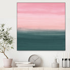 Touching Teal Pink Watercolor Abstract #1 #painting by Anita & Bella Jantz on GIANT ART - pink digital painting