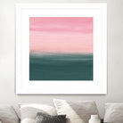 Touching Teal Pink Watercolor Abstract #1 #painting by Anita & Bella Jantz on GIANT ART - pink digital painting