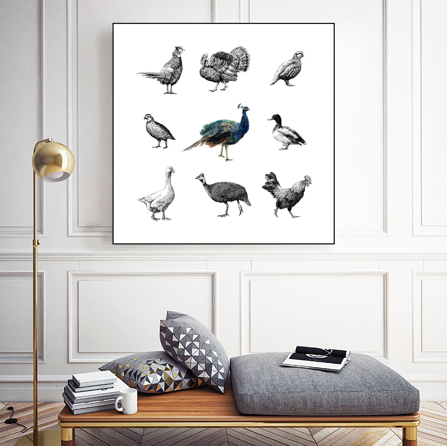 Bird Farm by Martina Dirce Carcano on GIANT ART - white digital painting