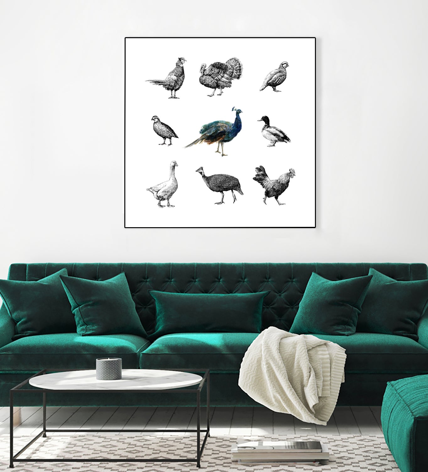 Bird Farm by Martina Dirce Carcano on GIANT ART - white digital painting