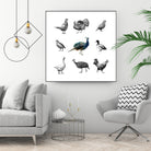 Bird Farm by Martina Dirce Carcano on GIANT ART - white digital painting