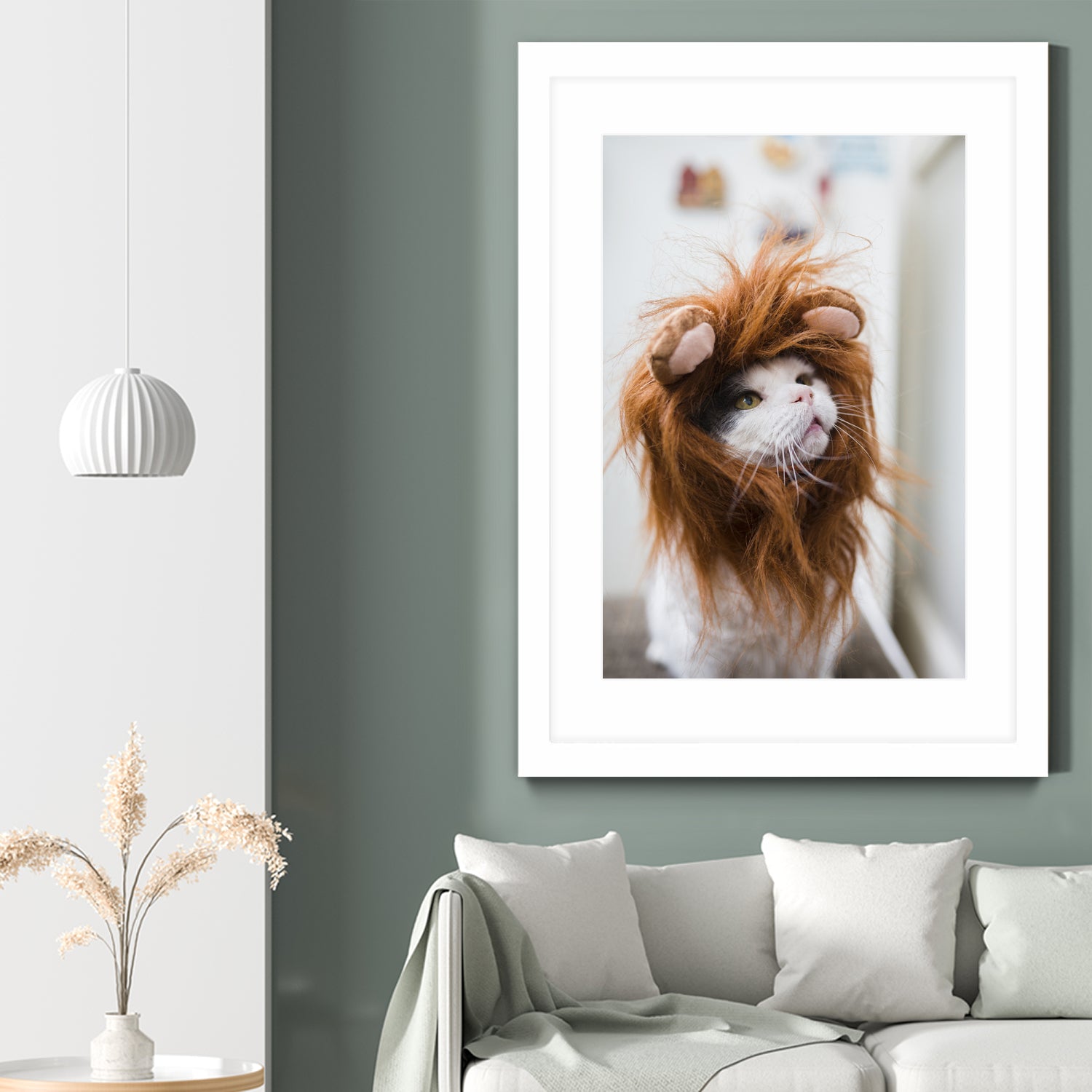 Cat lion by Jovana Rikalo on GIANT ART - orange photo manipulation