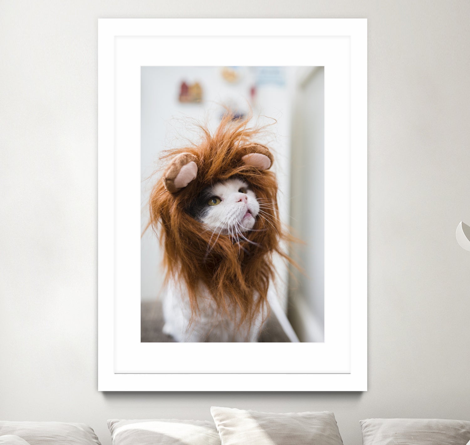 Cat lion by Jovana Rikalo on GIANT ART - orange photo manipulation