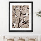 long tailed tits by Katherine Blower on GIANT ART - brown digital painting