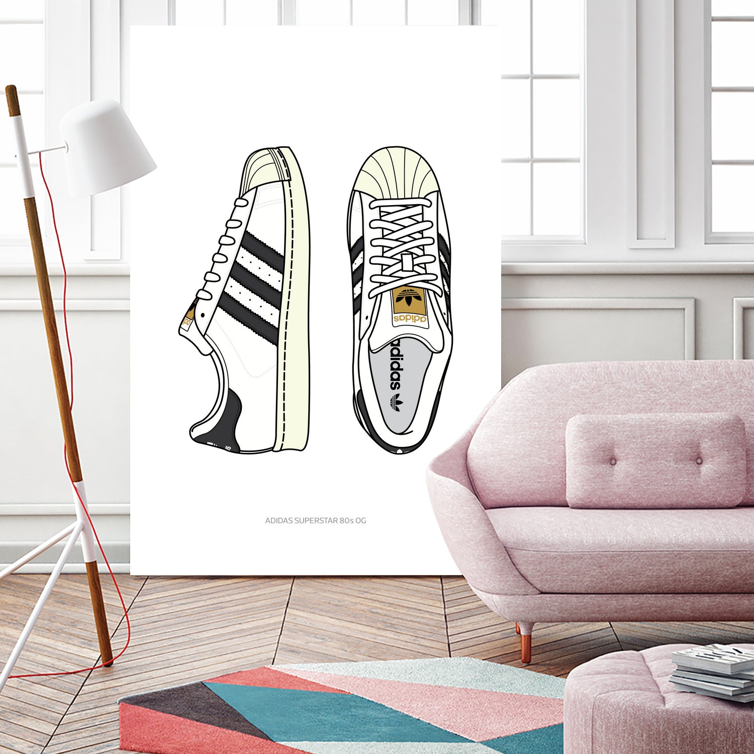 Adidas Superstar80s by Herinson Alvarez on GIANT ART - white digital drawing