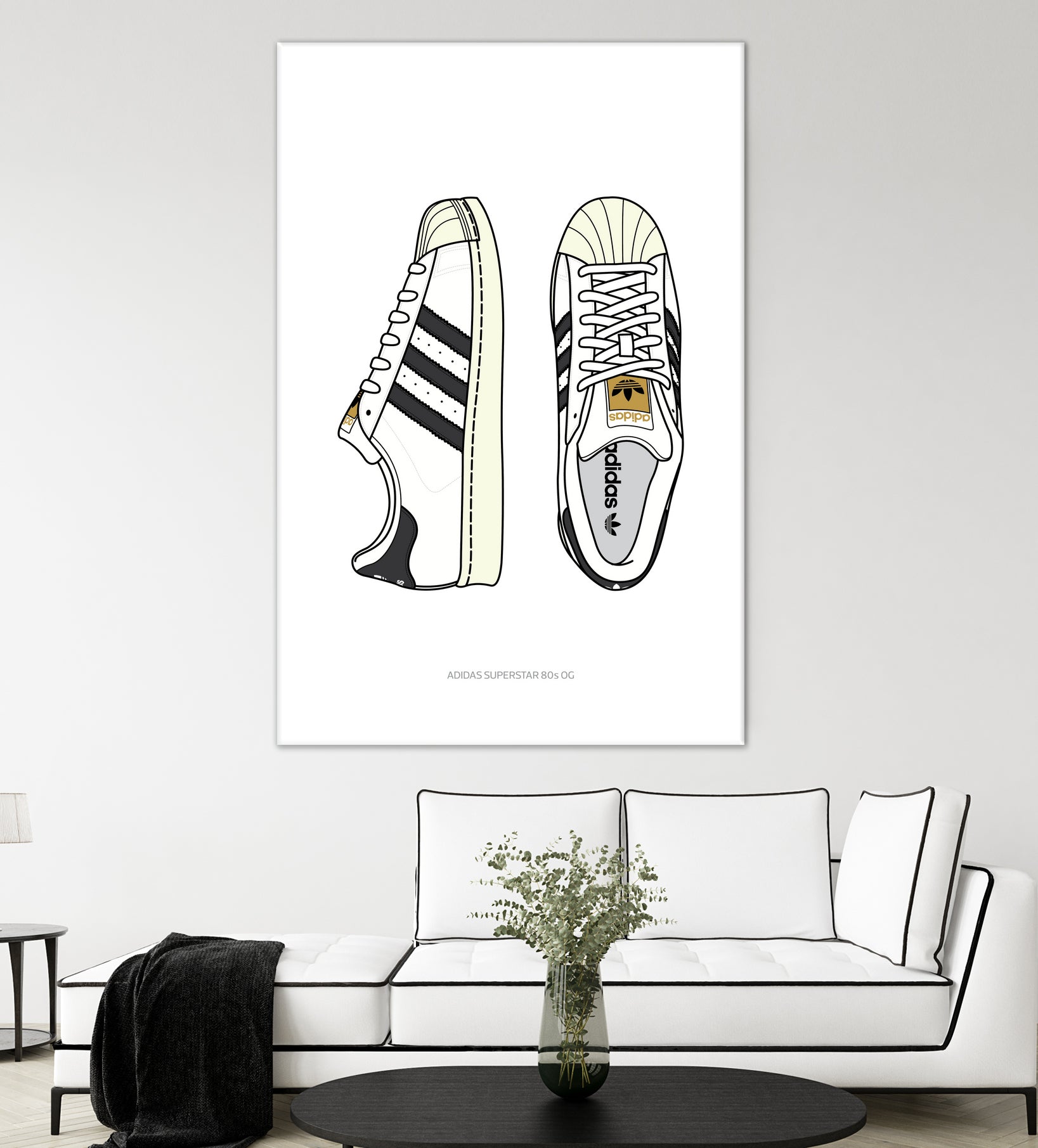 Adidas Superstar80s by Herinson Alvarez on GIANT ART - white digital drawing